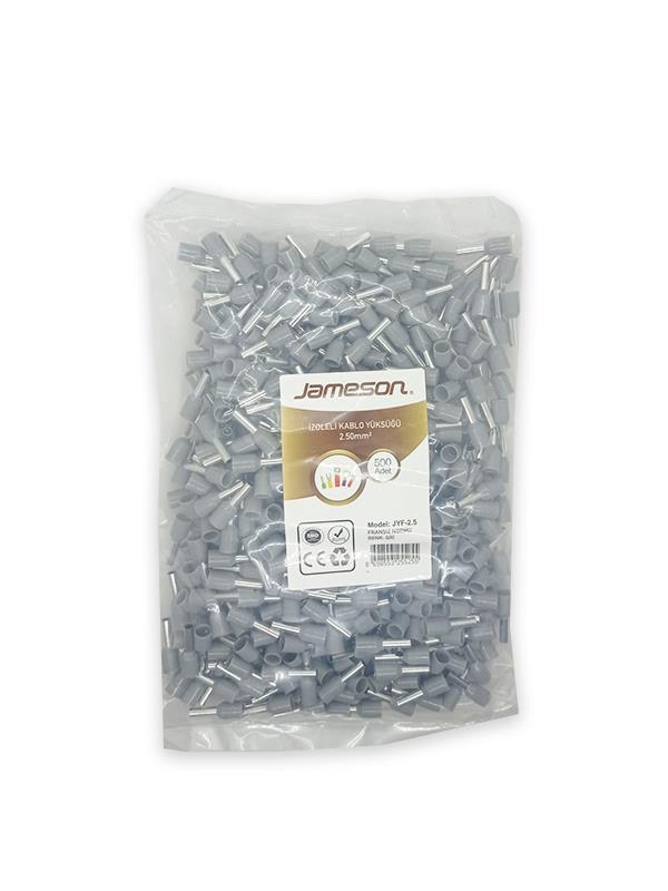 JAMESON JYF-2.5 FRANSIZ NORMU İZOLELİ KABLO YÜKSÜK (2,5 MM-GRİ) (500 ADET )