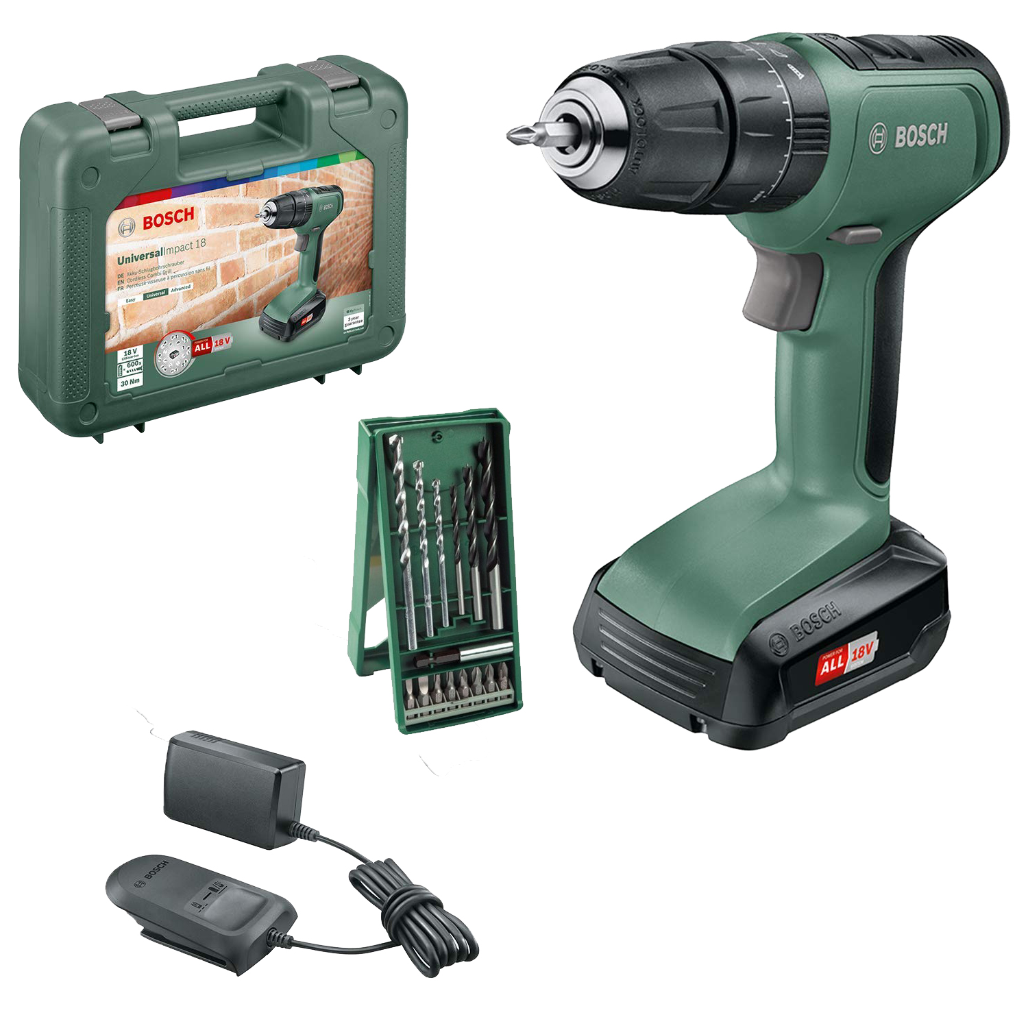Bosch UniversalImpact 18 1,5Ah + X Line 15 Parça