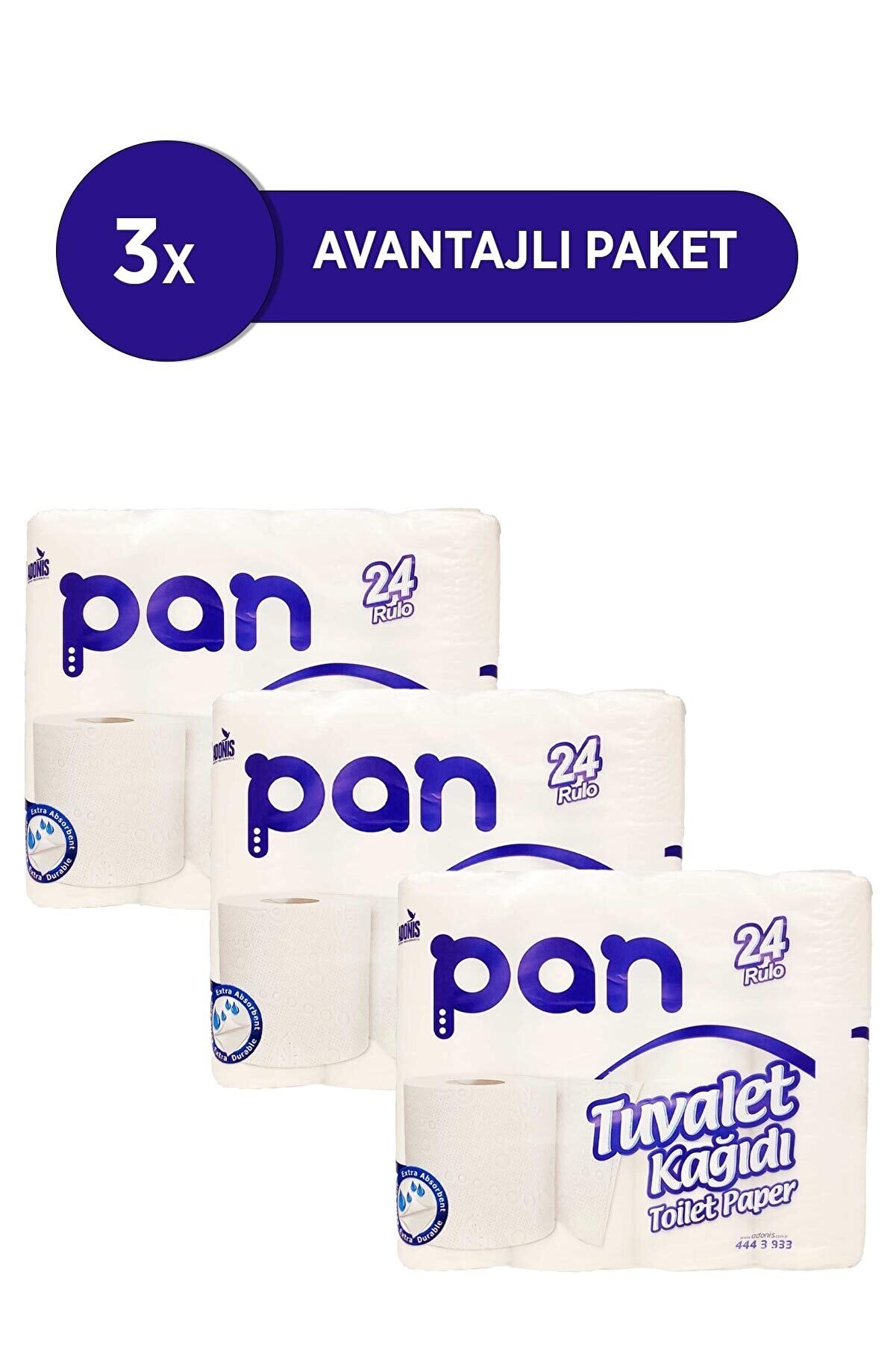 PAN 72 EV TİPİ TUVALET KAĞIDI (72 RULO)