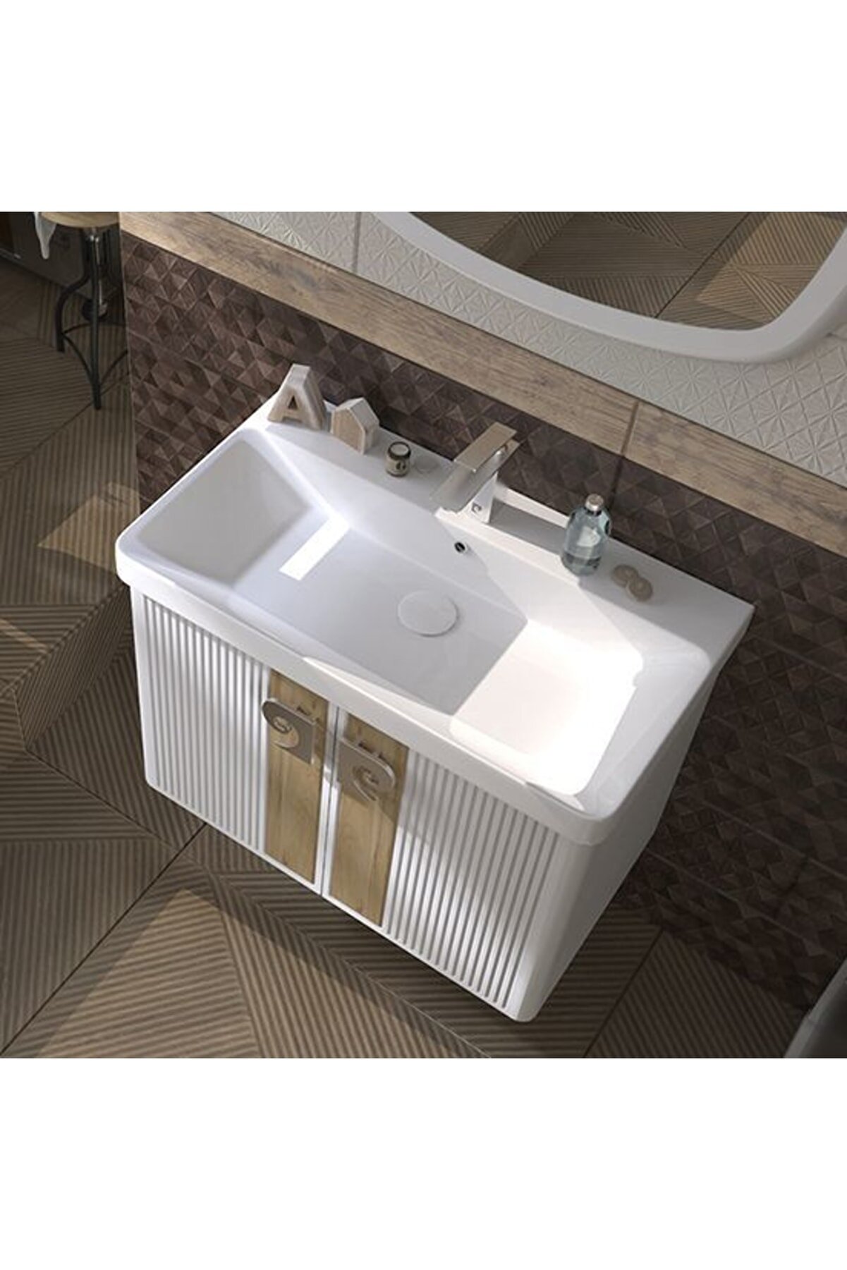 Pierre Cardin Abis 80 cm ANTIQUE WHITE WILLOW banyo dolabı