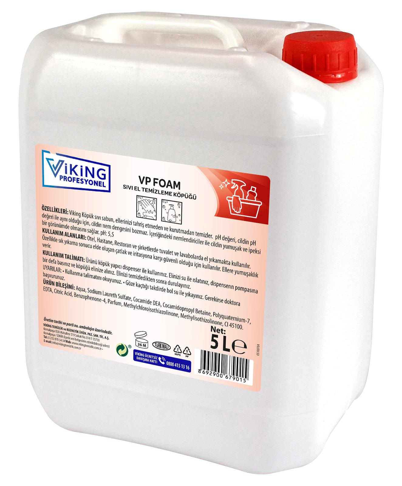 Viking Vp Foam Sıvı El Temizleme Köpüğü 5 L 1 Adet