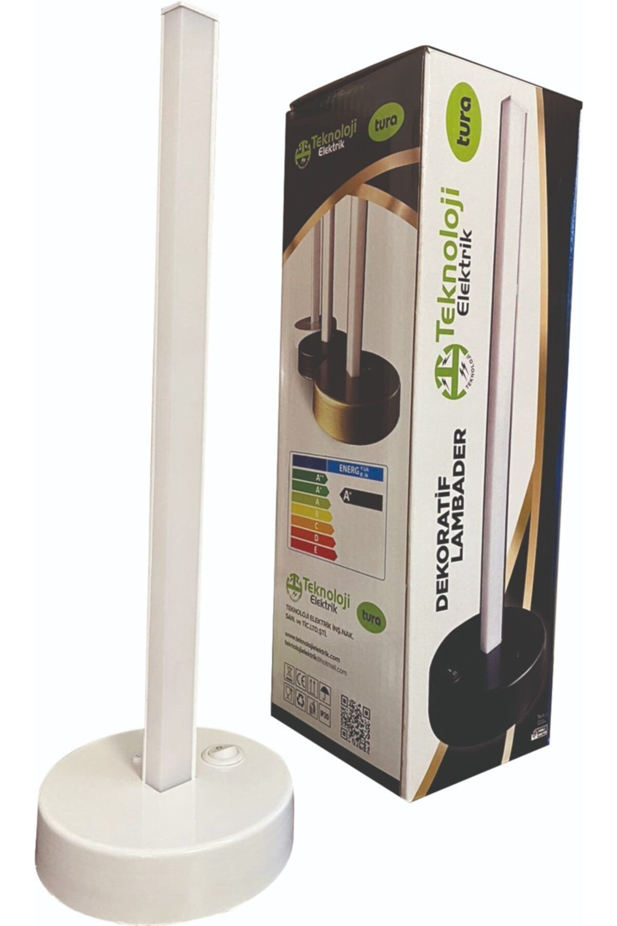 Teknoloji Elektrik Led Masa Lambası - Abajur Beyaz (LED BEYAZ İŞIK) 9 W