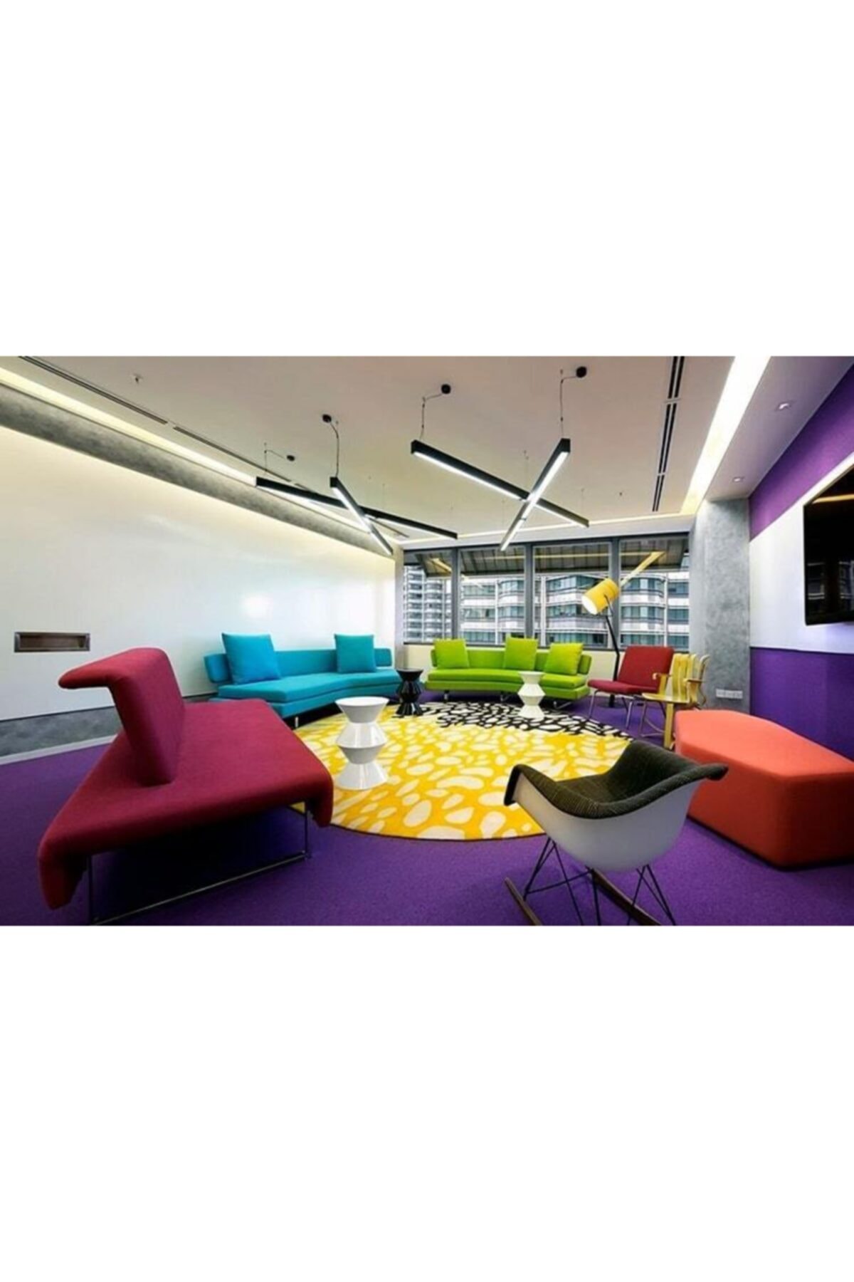 Teknoloji Elektrik Modern Linear Led Avize 100 Cm Beyaz Işık 6500 K 40w