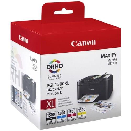 Canon Pgı-1500Xl Black-Cyan-Magenta-Yellow Siyah-Mavi-Kırmızı-Sarı Multipack 4'Lü Mürekkep Kartuş