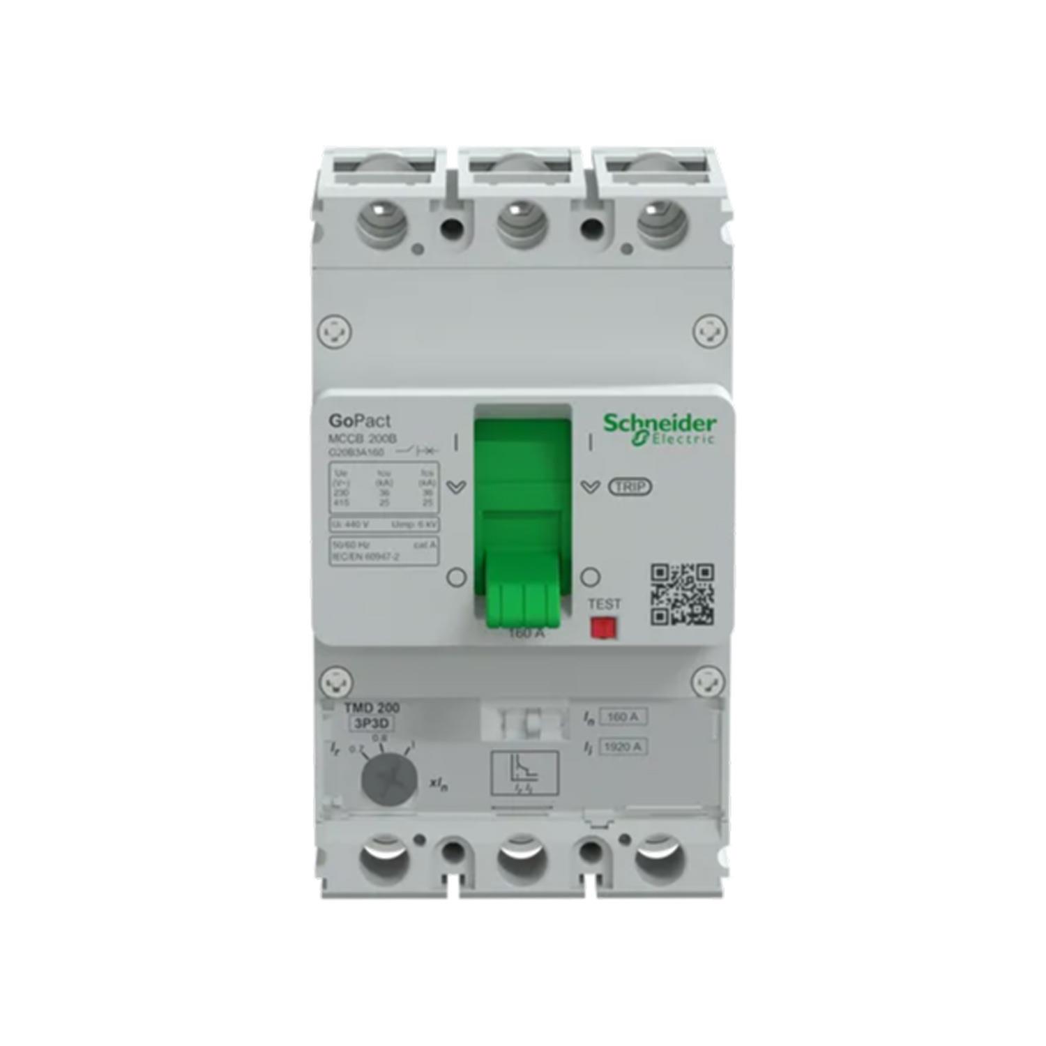 SCHNEIDER GOPACT MCCB G20B3A50 160A 25kA AYAR SAHALI ŞALTER (200B, 3P3D)