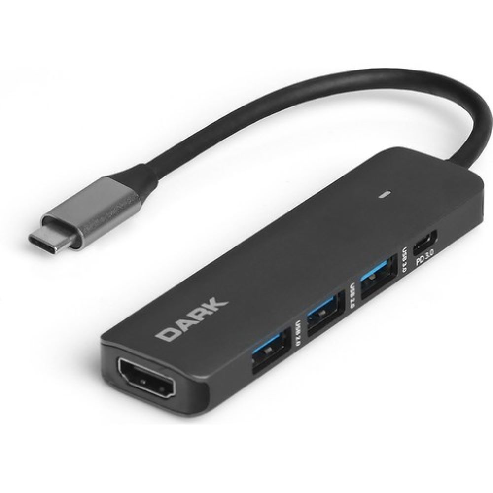 Dark DK-AC-U31X41 USB 3.1 Gen1 Type-C 5 in 1 HDMI-USB 3.0- USB-C& USB-C PD Çevirici HUB