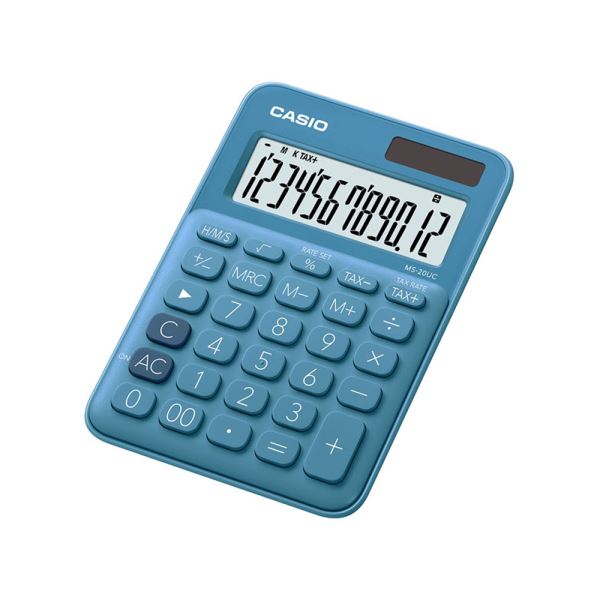 Casio Ms-20Uc-Bu Renkli Masa Tipi 12 Hane Hesap Makinesi