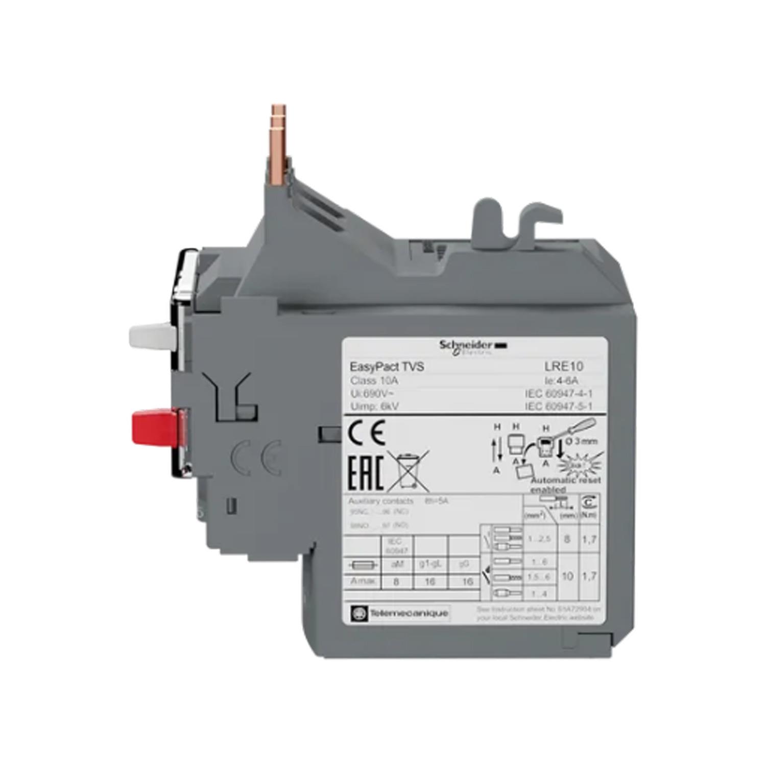 SCHNEIDER EASYPACT TVS LRE-10 DİFERANSİYEL TERMİK AŞIRI YÜK RÖLESİ (4-6A)