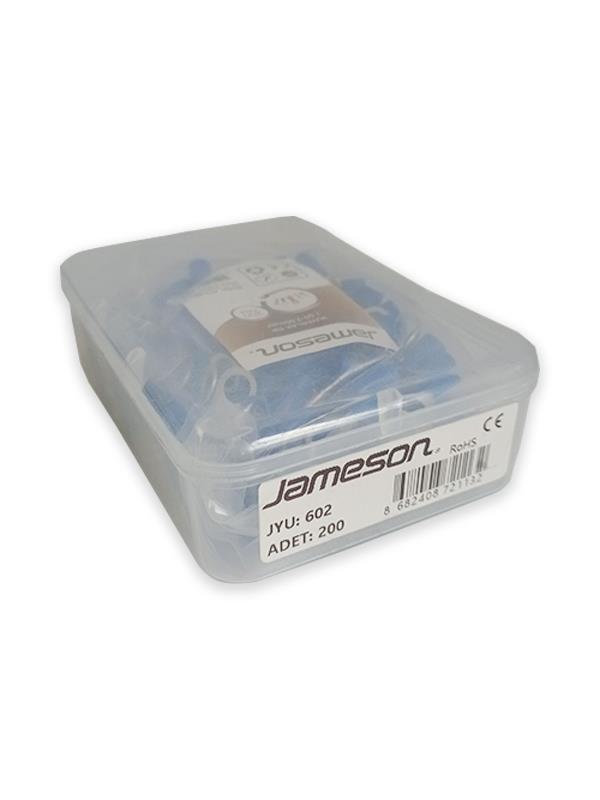JAMESON JYU-602 M6 YUVARLAK TİP İZOLELİ KABLO UCU (1,50-2,50 MM, MAVİ) (200 ADET )