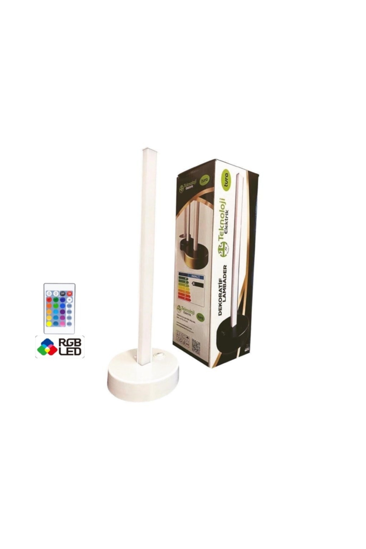 Teknoloji Elektrik Kumandalı Rgb Led Masa Lambası - Abajur Beyaz