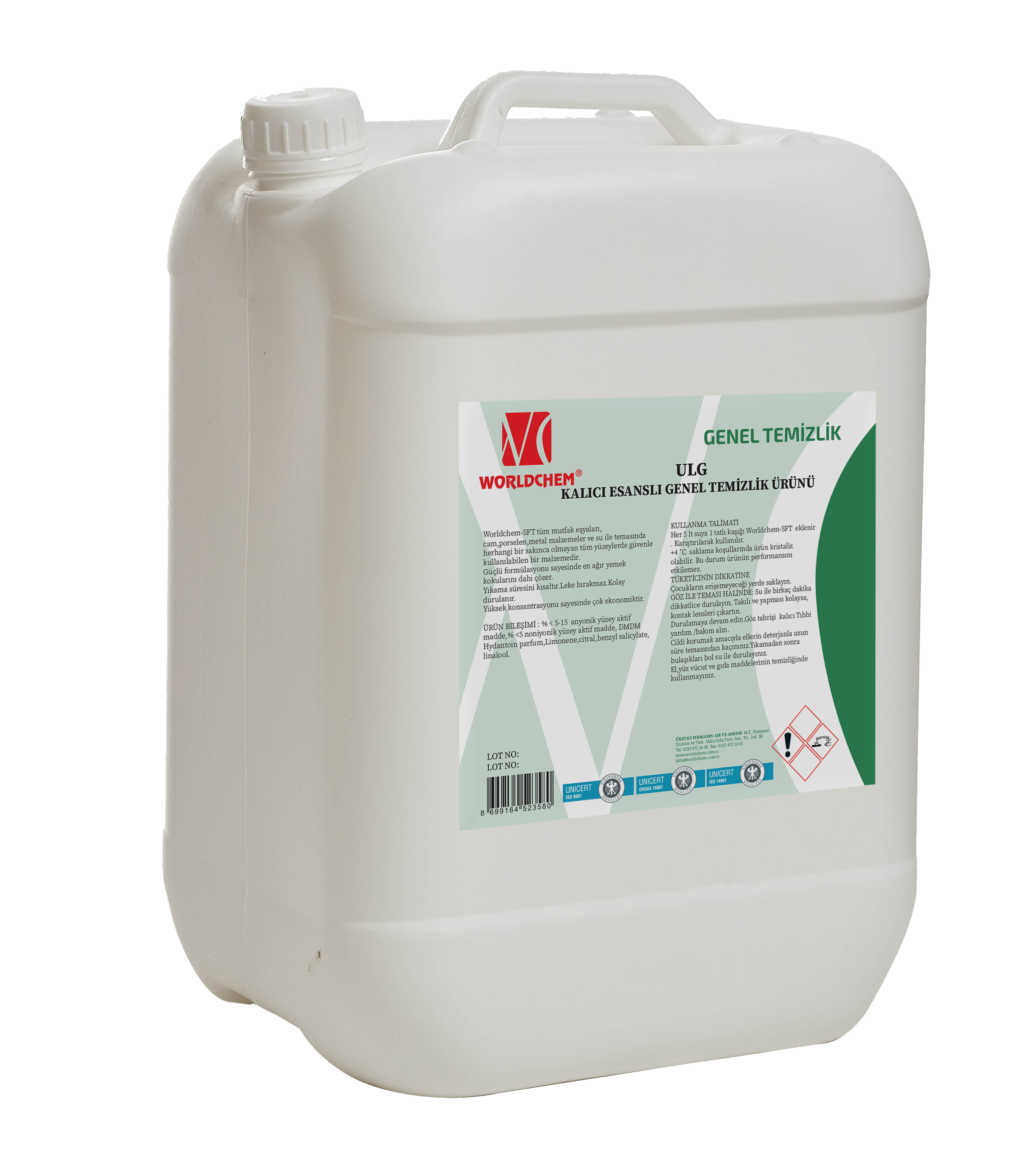 Worldchemn Sun Fresh Kokulu Genel Temizlik Ürünü 20 Kg