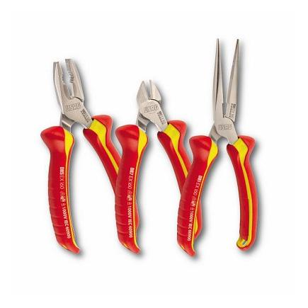 Usag Kombine Pense Yarım Daire Burunlu Düz Çenelı Penseler Ve Keskı Setı - 1000 V 3 Parça