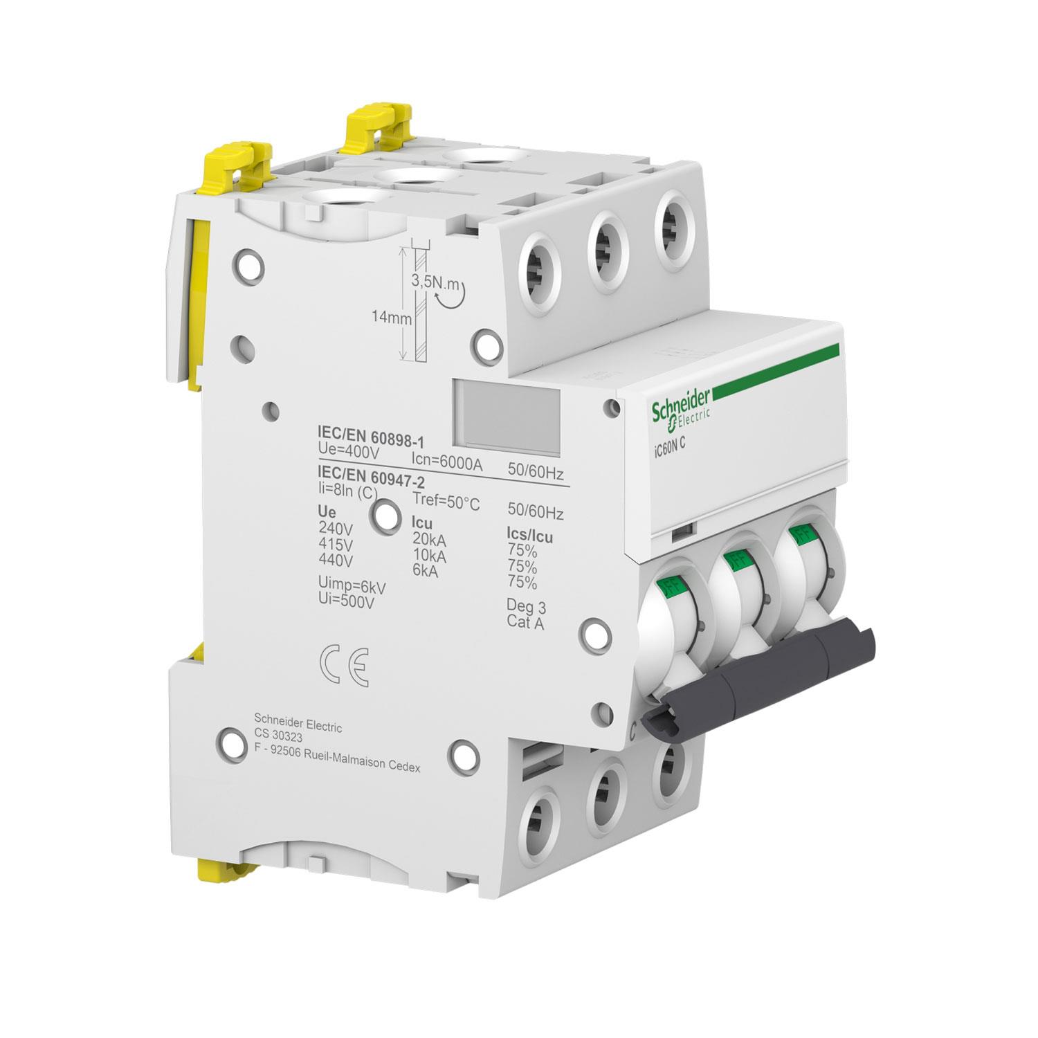 SCHNEIDER ACTi9 iC60N A9F74340 40A SİGORTA (3P, 6kA, C EĞRİSİ)