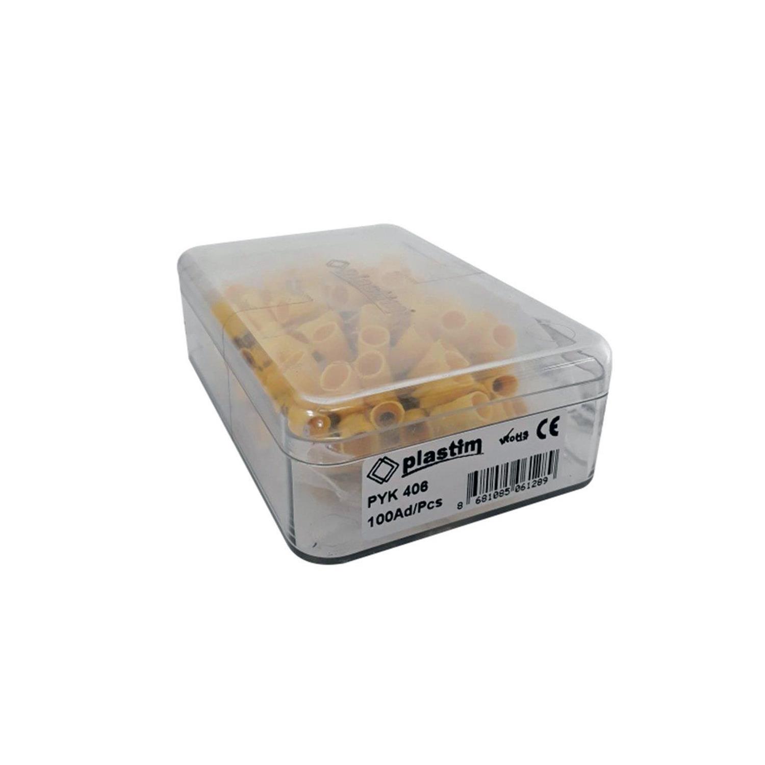 PLASTİM PYK-406 M4 YUVARLAK TİP İZOLELİ KABLO UCU (4,00-6,00 MM) (100 ADET )
