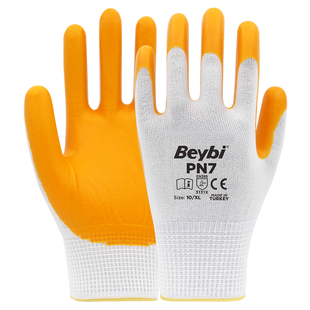 Beybi Pn7 Elk7 Nitril Kaplama İş Eldiveni No:10 '12 Çift'