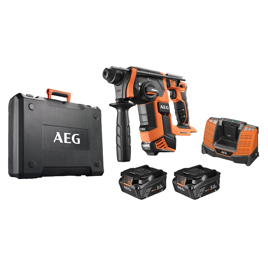 Aeg Bbh 18Bl2-502C Akülü Kömürsüz Kırıcı Delici 18V 5Ah Çift Akü