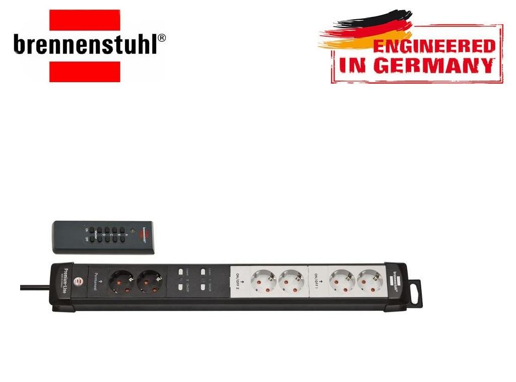 Brennenstuhl Premium Line Serisi Uzaktan Kumandalı 6 Soketli 3 Metre Uzatma Priz