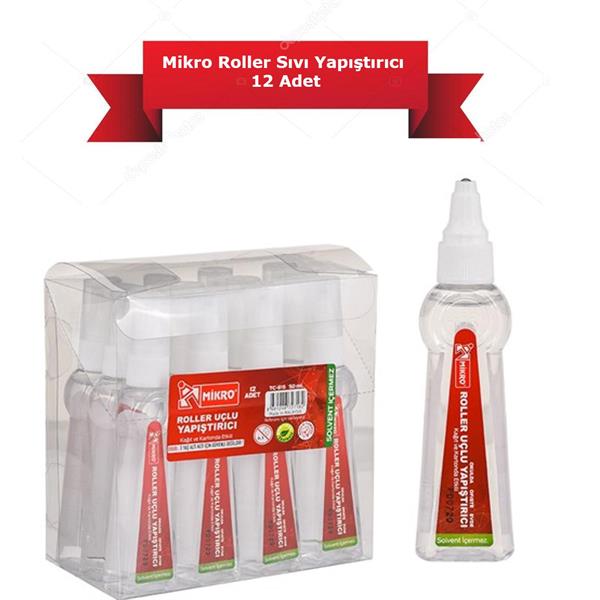 Mikro TC-815 Roller Sıvı Yapıştırıcı 50 ml-12 Adet