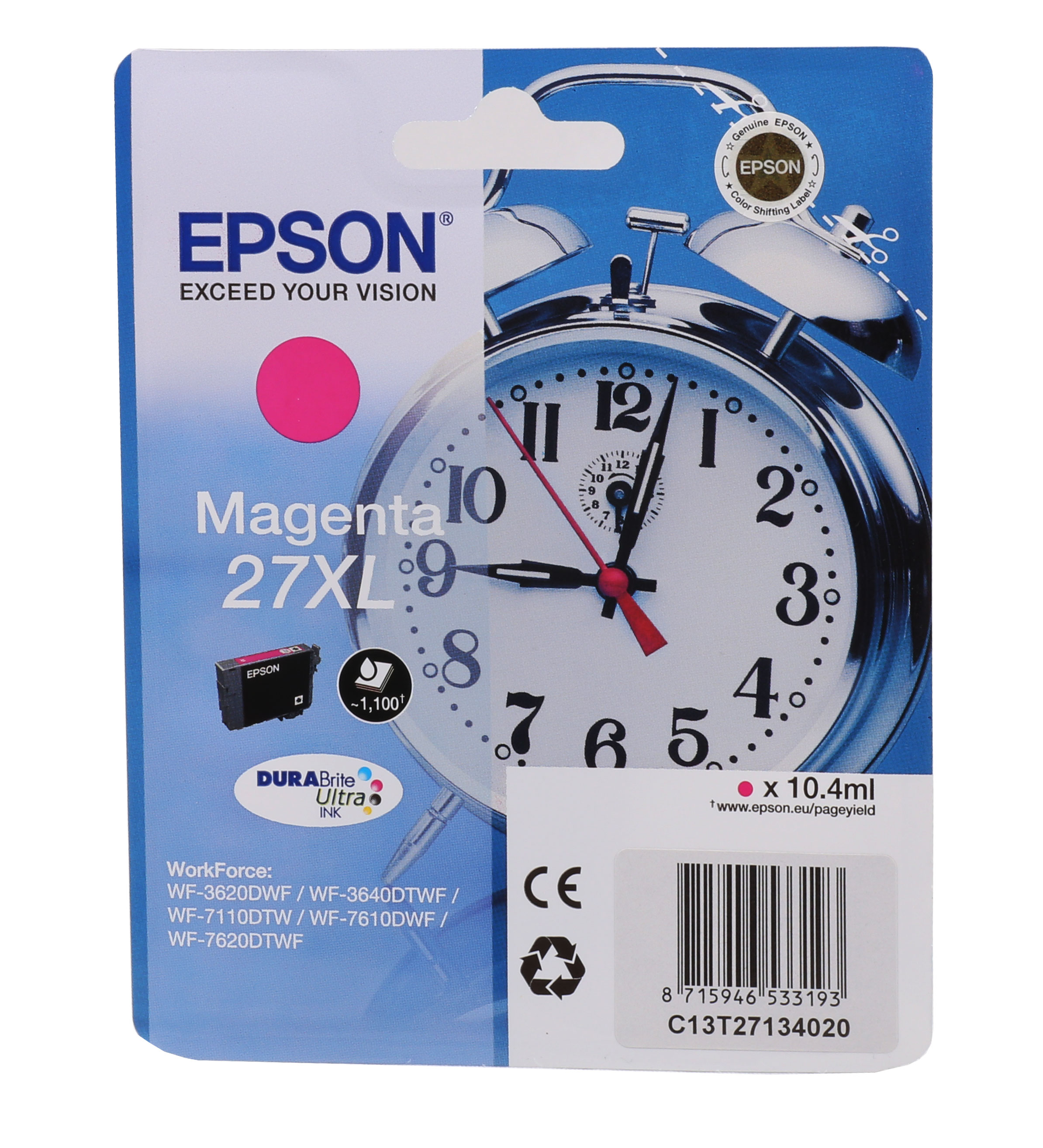 Epson 27Xl Magenta Kırmızı Mürekkep Kartuş T27134012