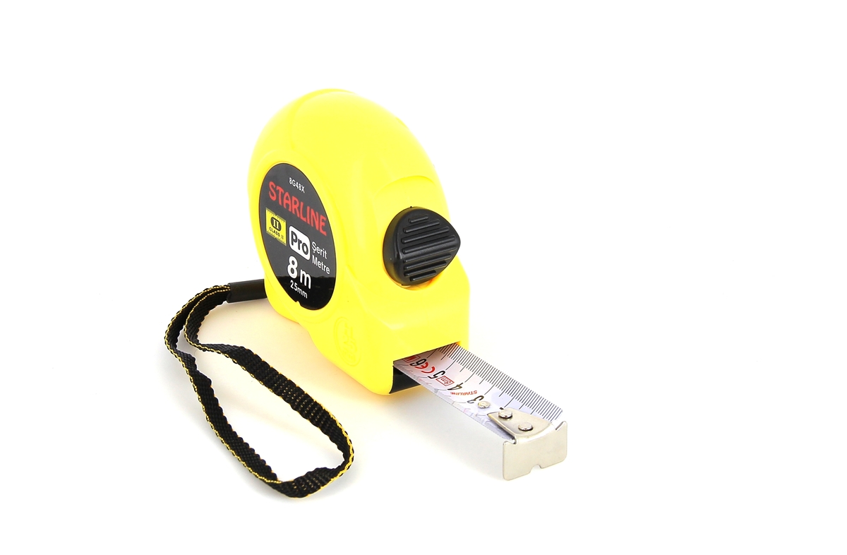Starline 8G48X 8 MT Uzunluk X 25 MM Genişlik PRO Şerit Metre