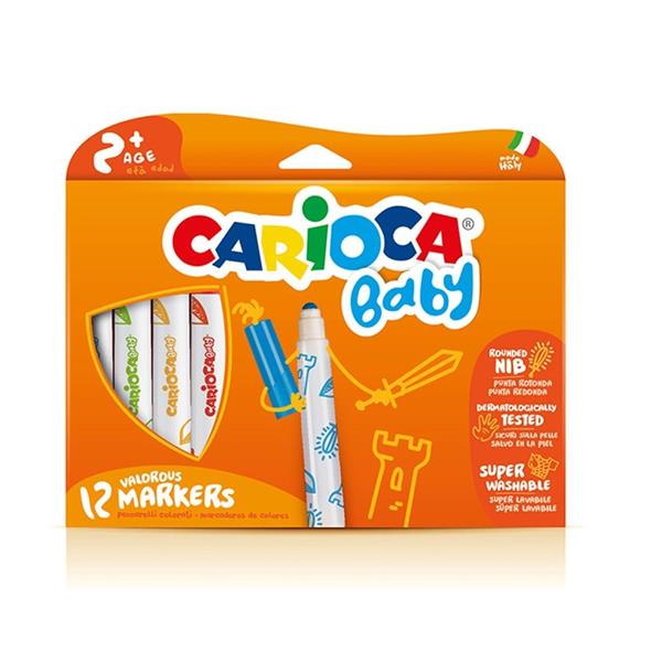 Carioca Jumbo Bebek Süper Yıkanabilir Keçeli Boya Kalemi 12 li 42814