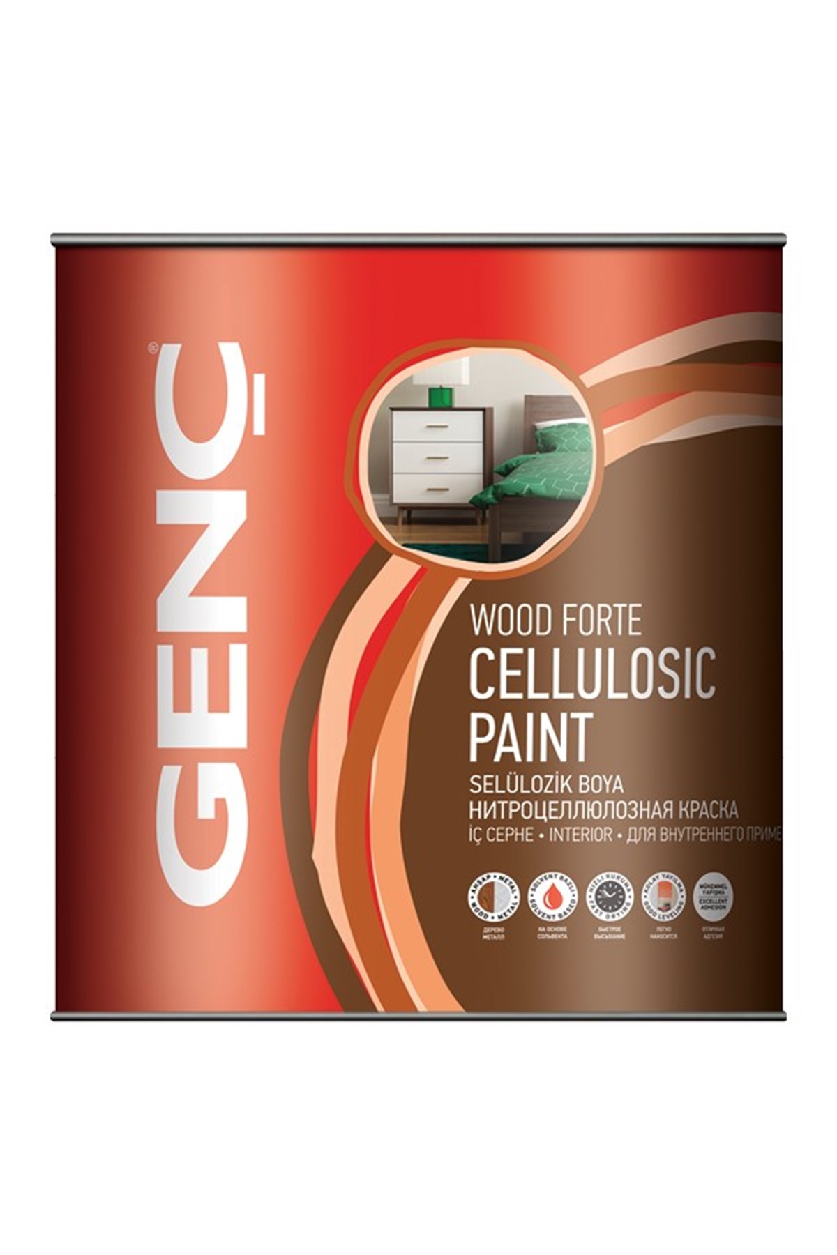 Genç Selülozik Ahşap Boyası Mat Renkler 0.75 Lt 1000 BEYAZ
