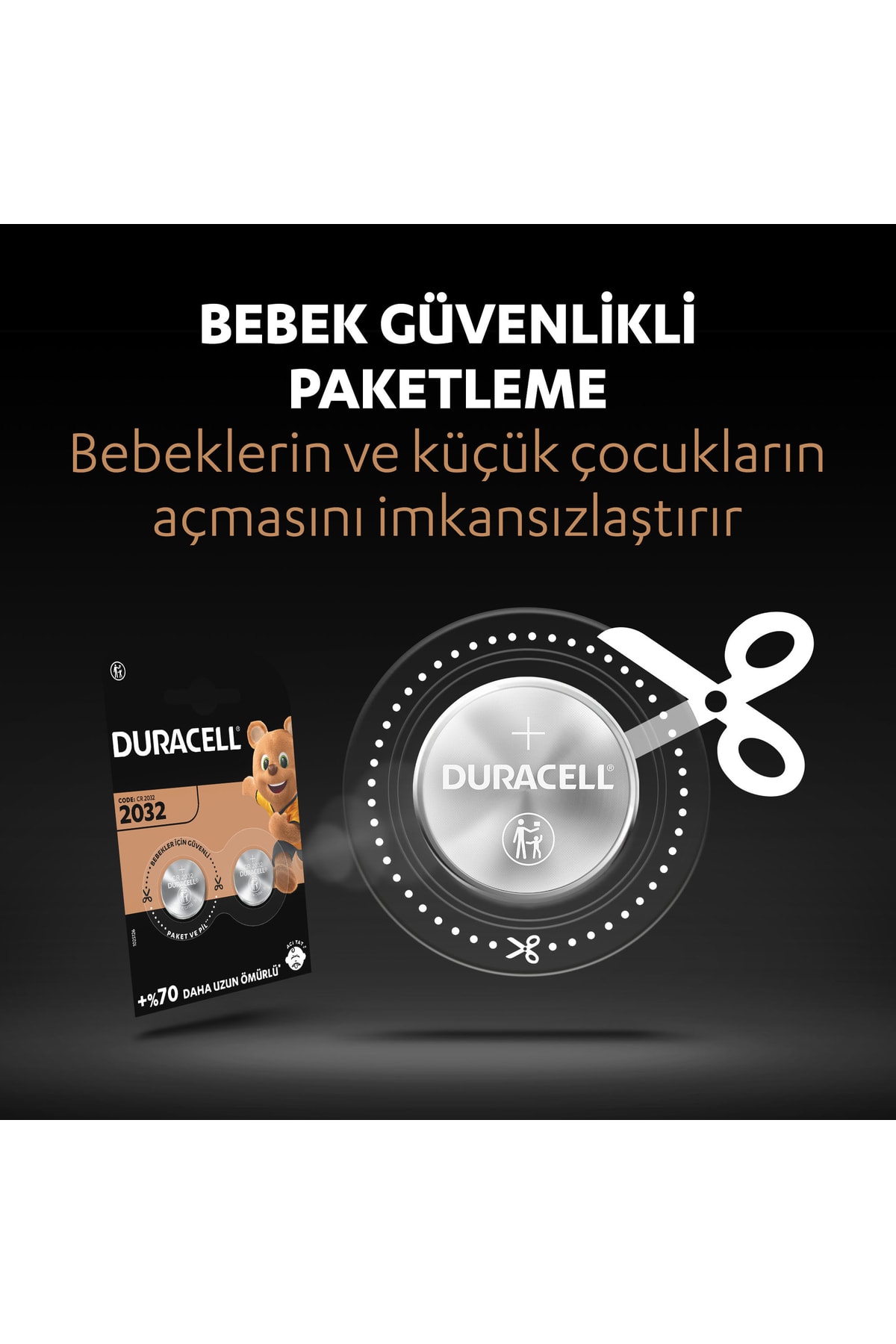 Duracell Özel 2032 Lityum Düğme Pil 3V 8’li paket