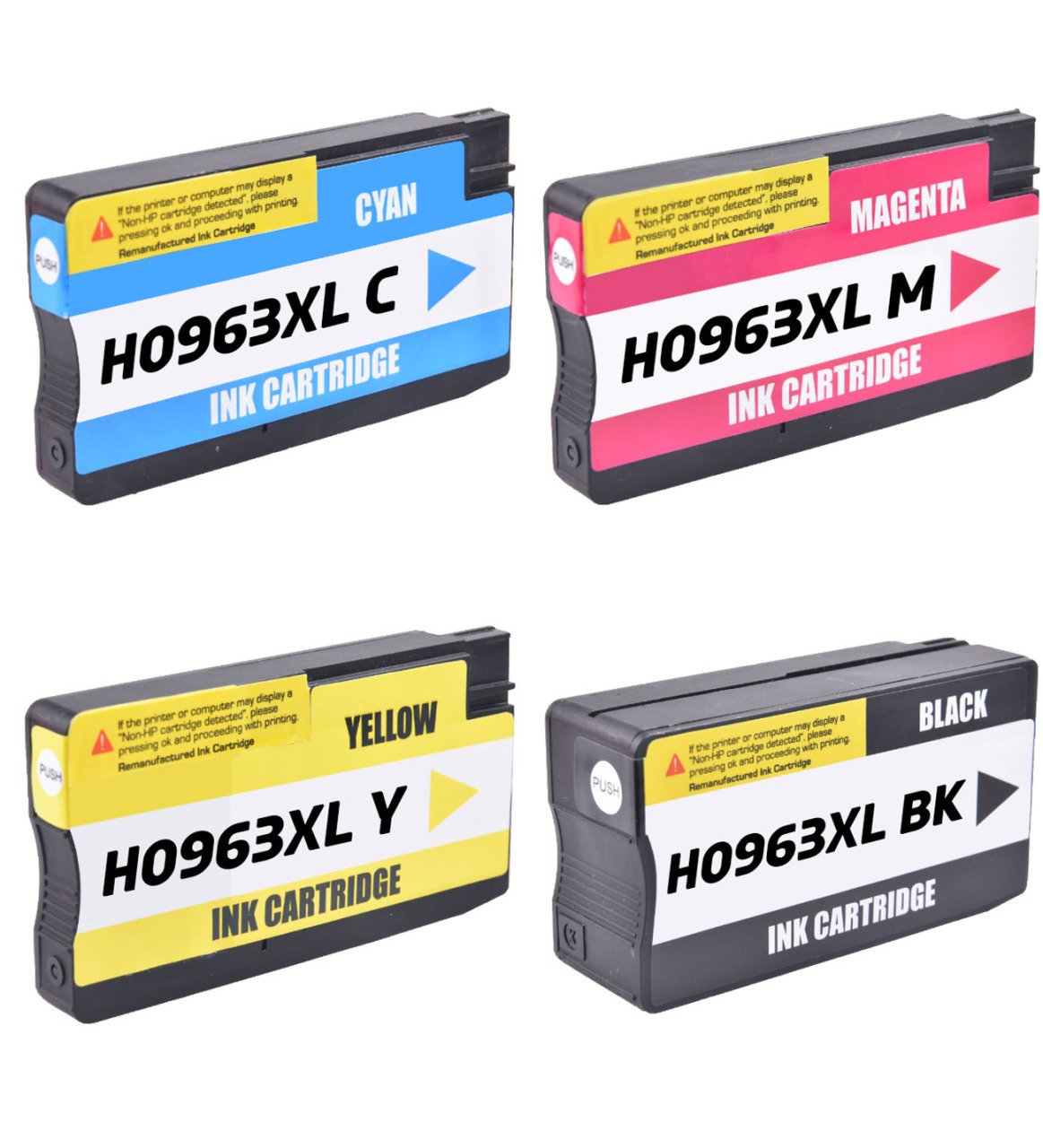 4 Renk 1 Set HP 963Xl 3Ja27Ae Uyumlu Kartuş - HP 9010 9012 9013 9016 9020