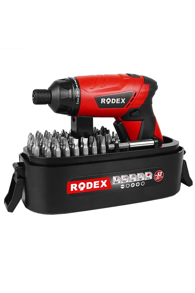 Rodex RDX308 Şarjlı Tornavida 3.6 V 1.5 Ah 210 RPM Li-ion 54 Parça