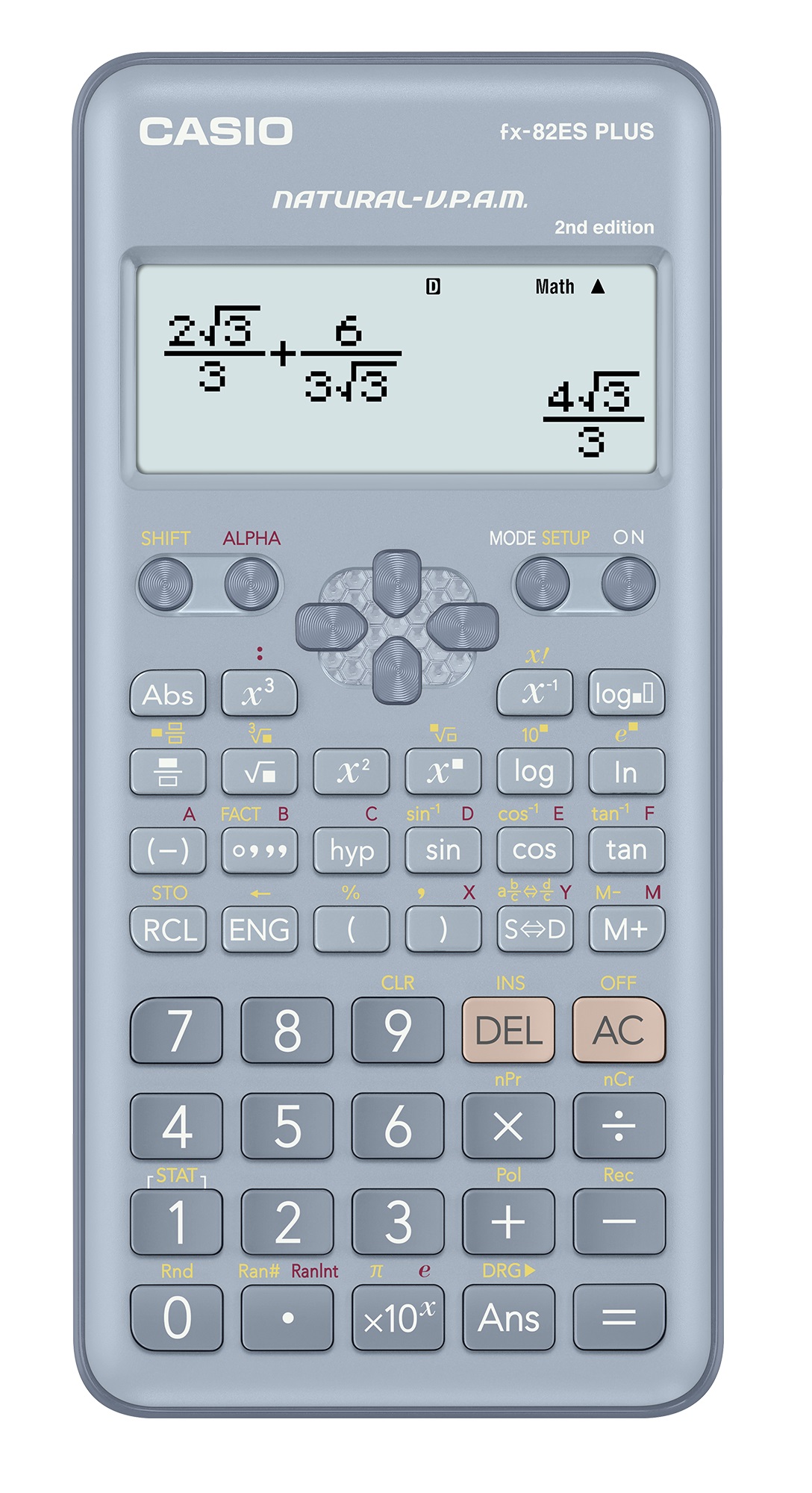 Casio FX-82ES Plus Mavi Bilimsel Fonksiyonlu Hesap Makinesi 2.Versiyon