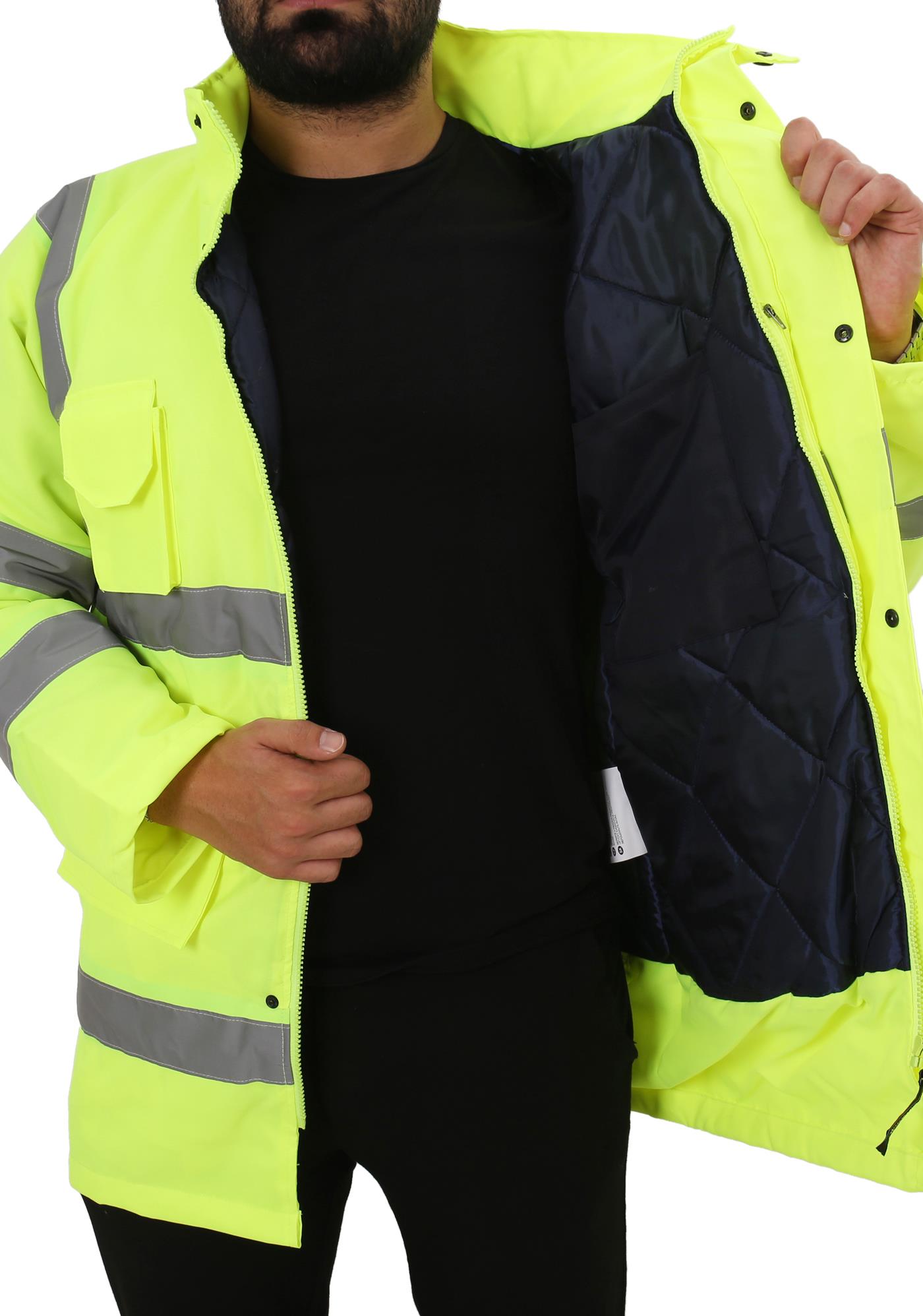 Bestguard Yüksek Görünürlüklü İşçi Parkası İş Parkası Yüksek Görünümlü Parka