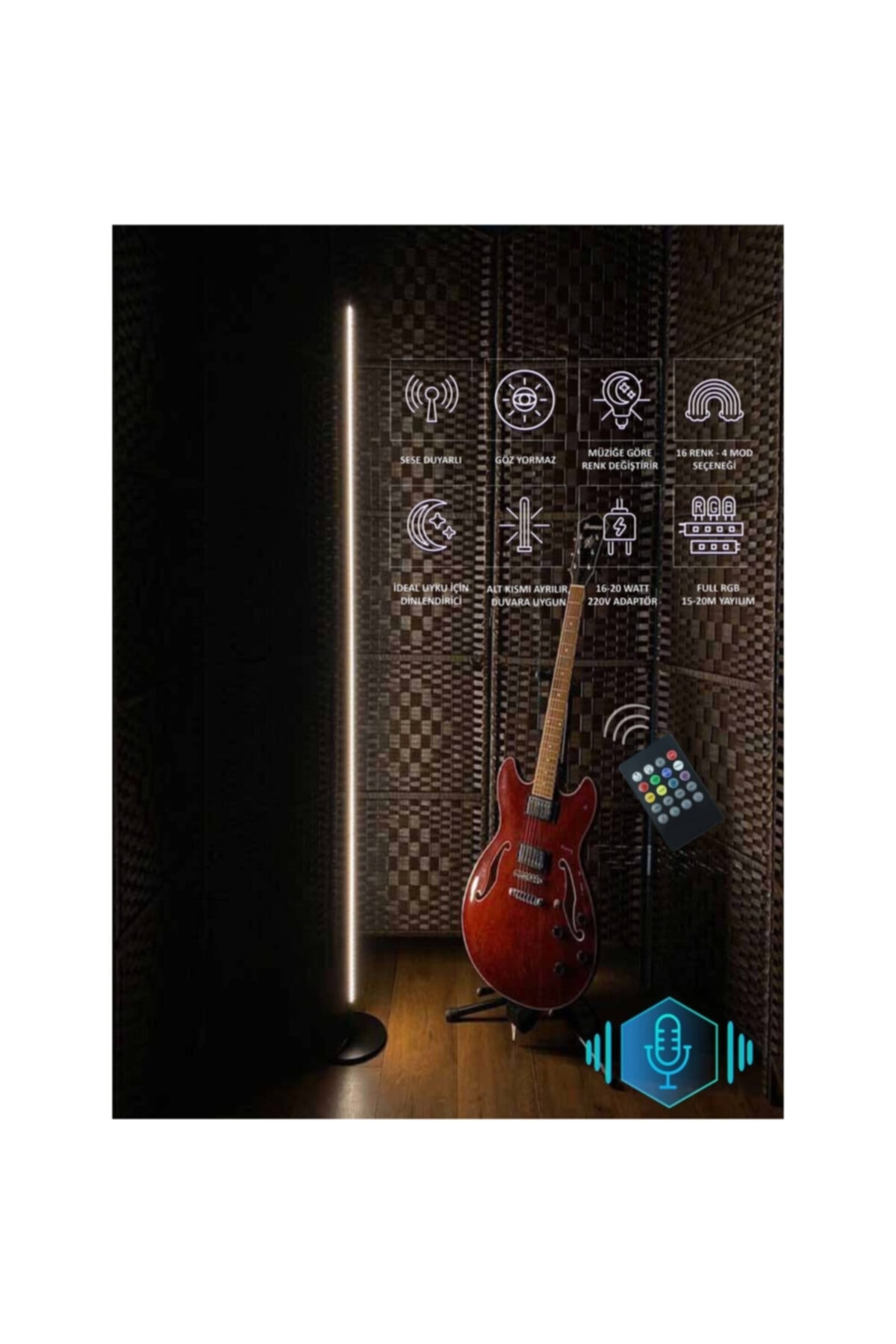 Teknoloji Elektrik Samsung Led Sese Duyarlı Rgb Lambader