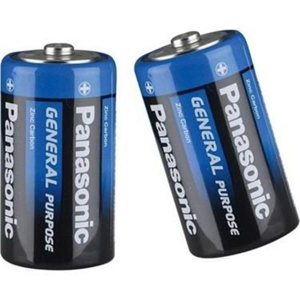 Panasonic Çinko Karbon Alkalin D Büyük Boy Pil 2 Li R20Be