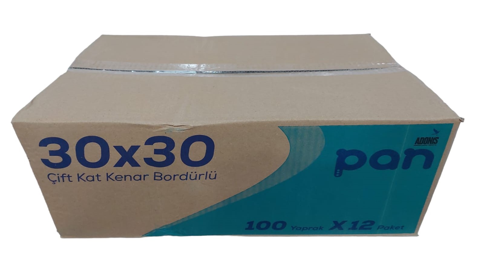PAN 30x30 KENAR BORDORLÜ ÇİFT KAT PEÇETE 12x100