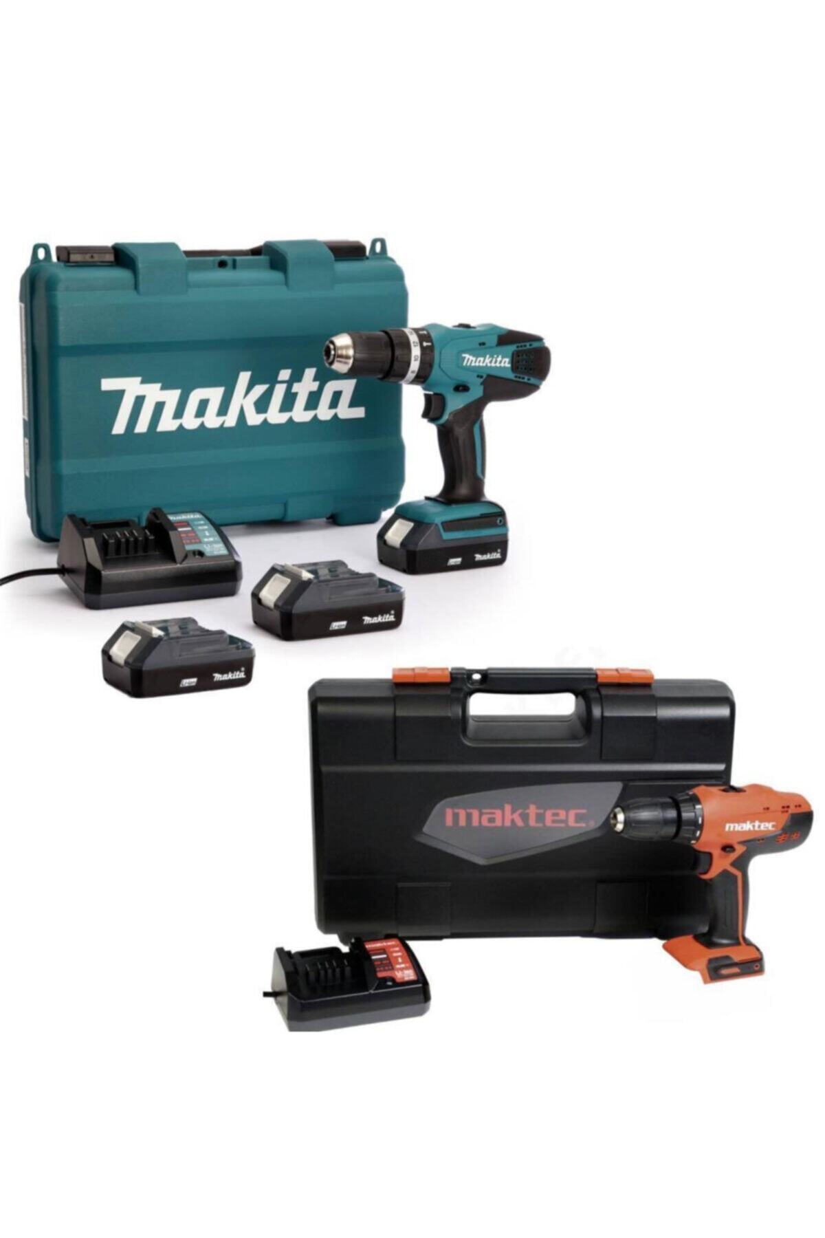 Makita HP347DWE3 Maktec 14,4 V Darbeli Akülü Vidalama 3 Akülü Set