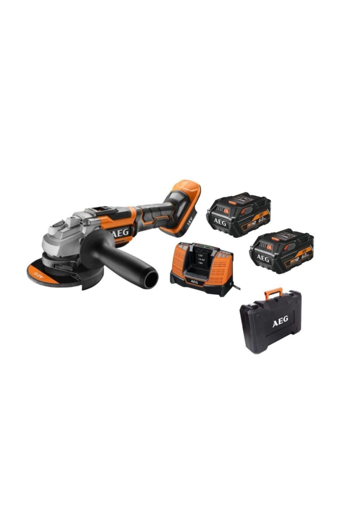 Aeg Bews 18-125blpx-602c Çift Akülü Kömürsüz Taşlama 125 Mm 18v 2 X 6,0 Ah