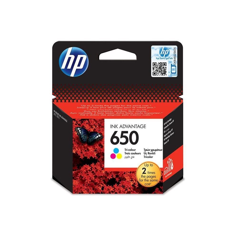 HP 650 Renkli Orjinal Kartuş Cz102Ae 1015 / 1515 / 1516 / 2545 / 2546