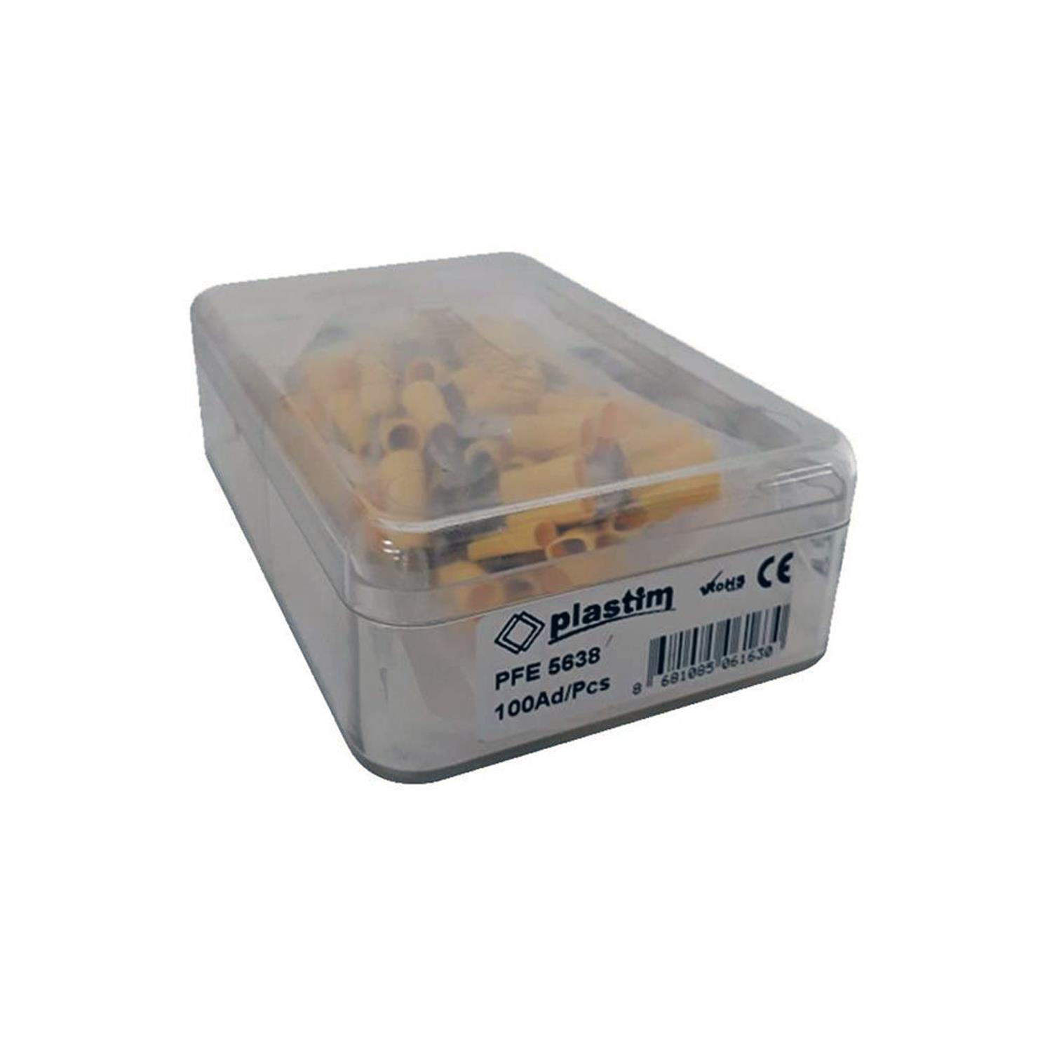 PLASTİM PFE-5638 ERKEK FASTON TİP İZOLELİ KABLO UCU (1,50-2,50 MM) (100 ADET )