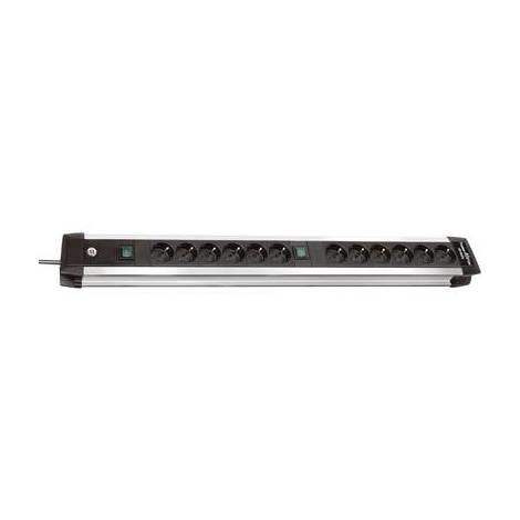 Brennenstuhl Premium Alu-Line Technics Serisi 6 + 6 12 Soketli 3 Metre Uzatma Priz