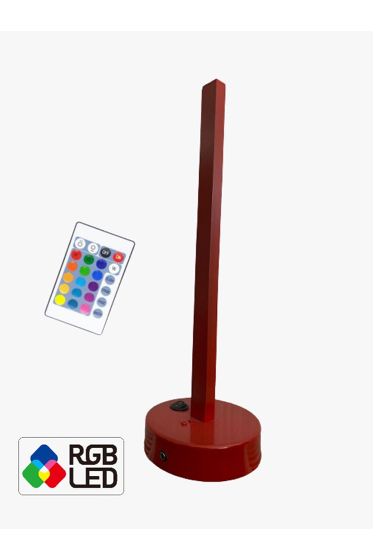 Teknoloji Elektrik Kumandalı Rgb Led Masa Lambası - Abajur Kırmızı