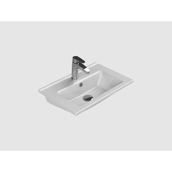Turkuaz Seramik Arte Etajer Uyumlu Lavabo 55 x 36,5 cm