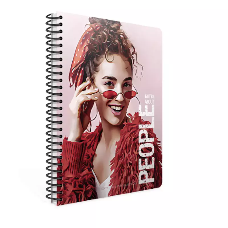 Gıpta People Spiralli 120 Yaprak Kareli 17X24 Sert Kapak Defter Kod:6261
