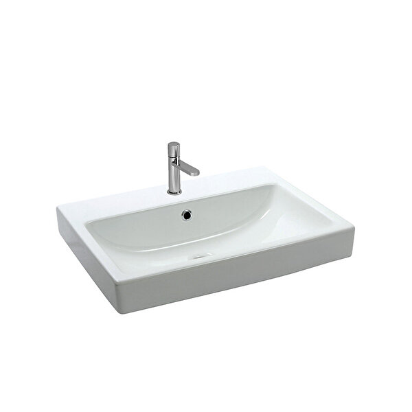 Newarc Aqua Etajer Uyumlu Beyaz Lavabo 50 cm
