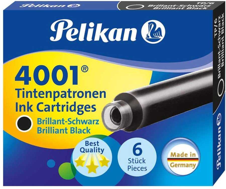 Pelikan Tp6x Dolma Kalem Kartuşu Siyah