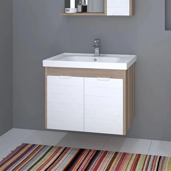 Denko Mostar Serisi 70 cm Mdf Banyo Dolabı Takımlı