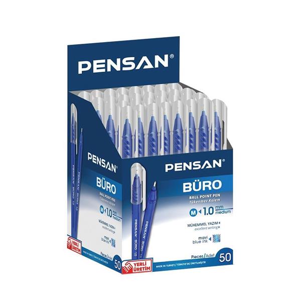Pensan Büro Tükenmez Kalem 50'li Mavi- 10 Kutu