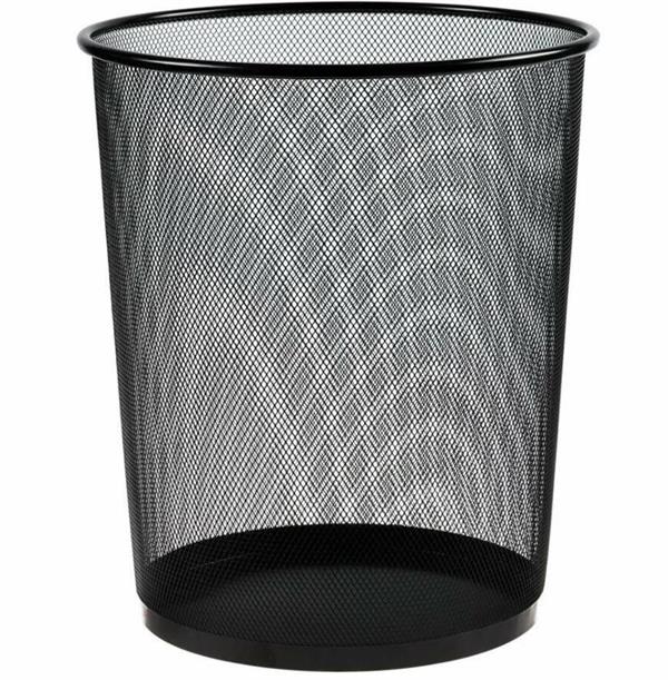Linea Metal Delikli File Çöp Kovası Siyah