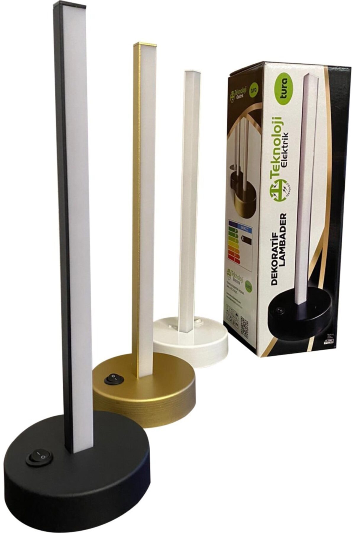 Teknoloji Elektrik Led Masa Lambası - Abajur Gold (LED GÜN İŞIĞI) 9 W