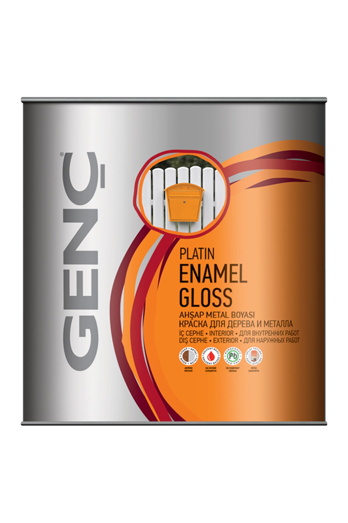 Genç Sentetik Parlak Ahşap Metal Boya 2.5 l KURŞUNİ