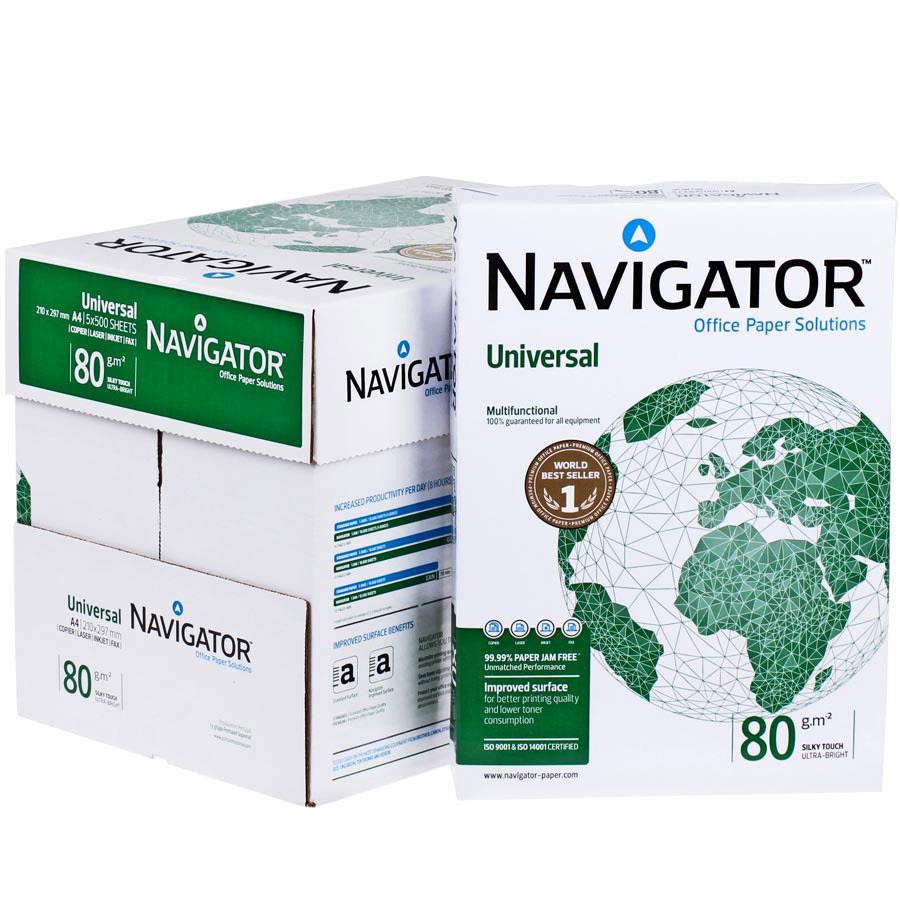 Navigator A4 Fotokopi Kağıdı 80 gr 1 Koli 5 Paket 2500 Sayfa